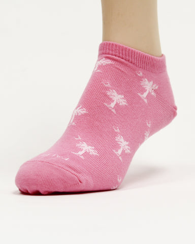 Palmetto Sock Ladies Footies Pink